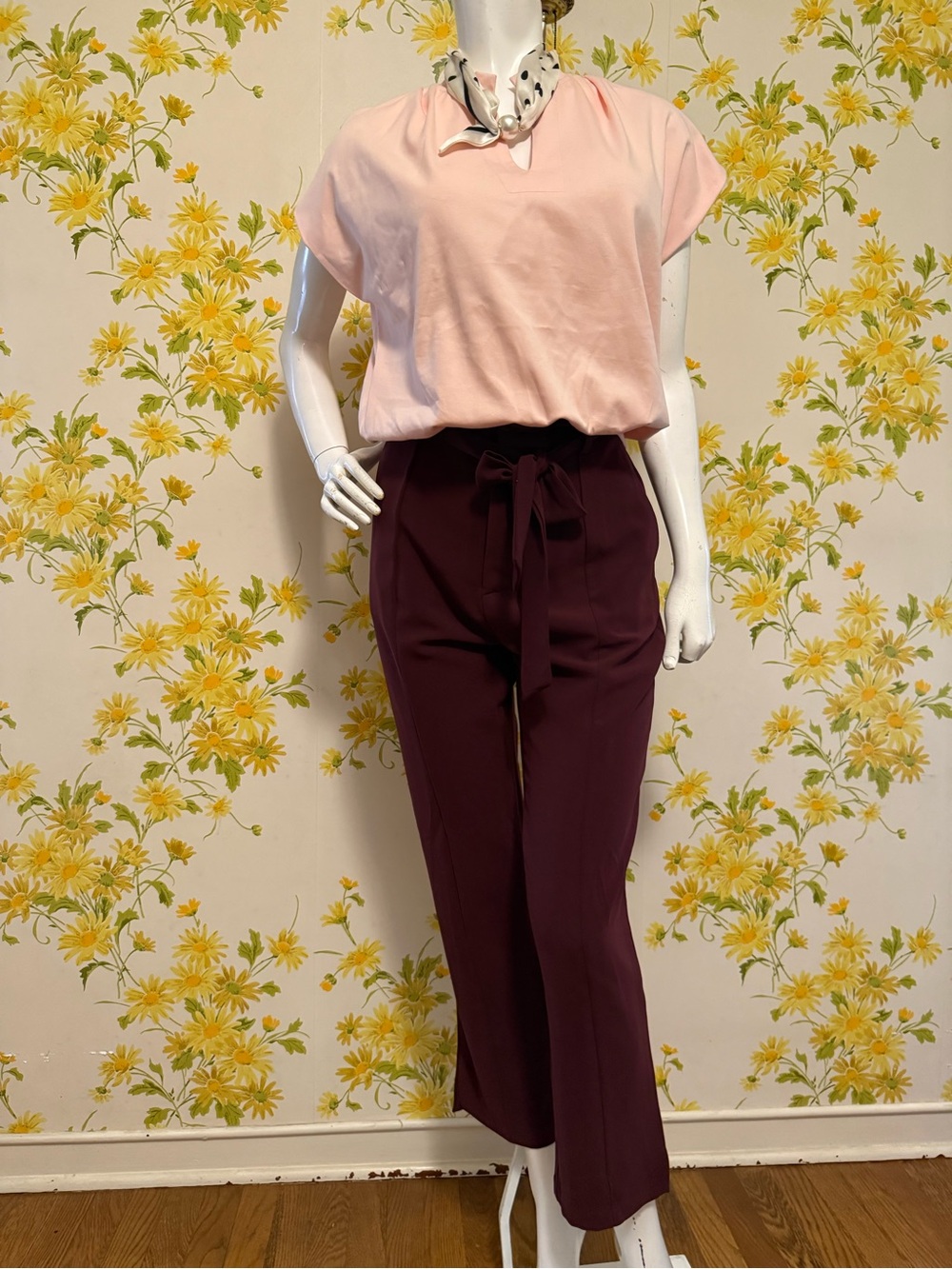 Soft Pink Cap-Sleeve Women's Top size M